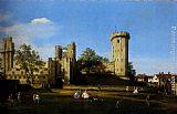 Canaletto Canvas Paintings - The Eastern Facade Of Warwick Castle